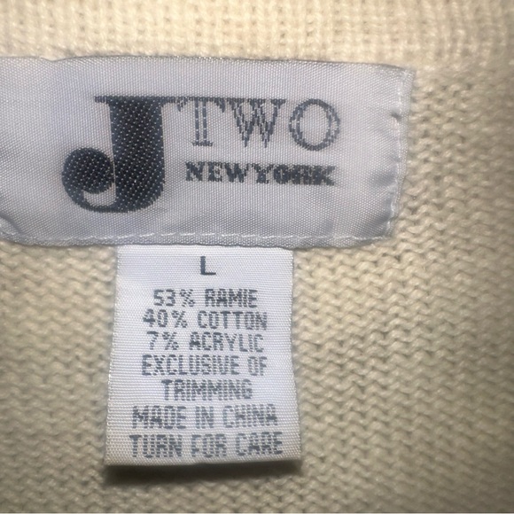 Women’s vtg J Two New York cardigan sz L - Picture 2 of 16